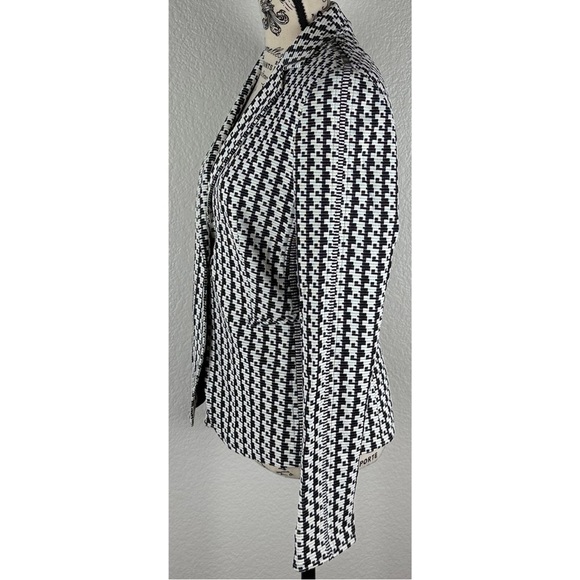 Akris Punto Black & White Soundboard Pattern Jacket and Frankie Pants Suit Sz  4 - Picture 3 of 16